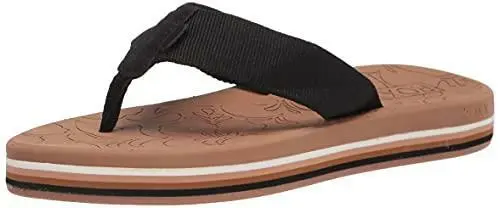 Roxy Women's Colbee HI Flip Flop Sport Sandal, Black/TAN 213, 11
