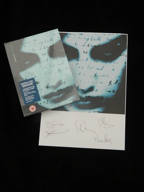 MARILLION BRAVE LIMITED Edition 4 CD + Blu Ray + A4 Poster SIGNED