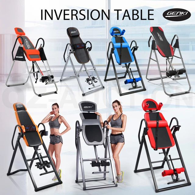 Genki Adjustable Inversion Table Gravity Folding Fitness Upside Down Exercise