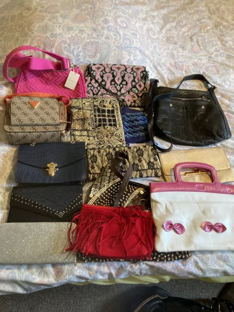 14 women’s bags. joblot, bundle. Handbags, Clutch, Crossbody And Shoulder Bags