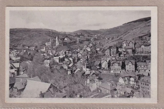 Ansichtskarte Lauscha/Thüringer Wald - Ortsansicht mit Blick zur Kirche - s/w