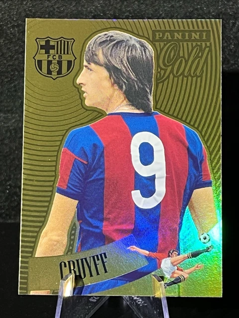 Cartes Exclusives Panini Gold FC Barcelone – Messi, Maradona, Cruyff – 3 Plus Grandes