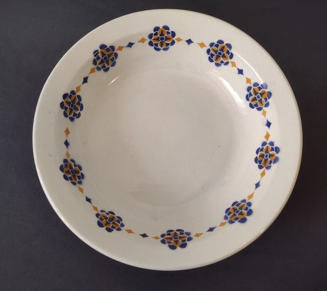 Ancien Plat Creux Hamage terre de fer Collection Rosaces