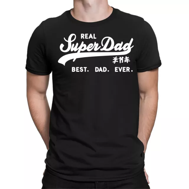 Cool Super Dad T-Shirt Fathers Day Best Dad Ever Gift Mens Boys Tee Top #V #FD