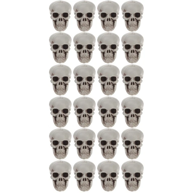 Lot De 20 Mini Têtes De Mort En Résine - Déco Halloween, Pots De Fleurs, Accessoires Photo