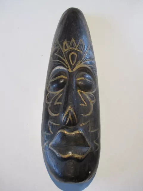 Wooden Hand Carved Tribal Face  50cm long carved & painted