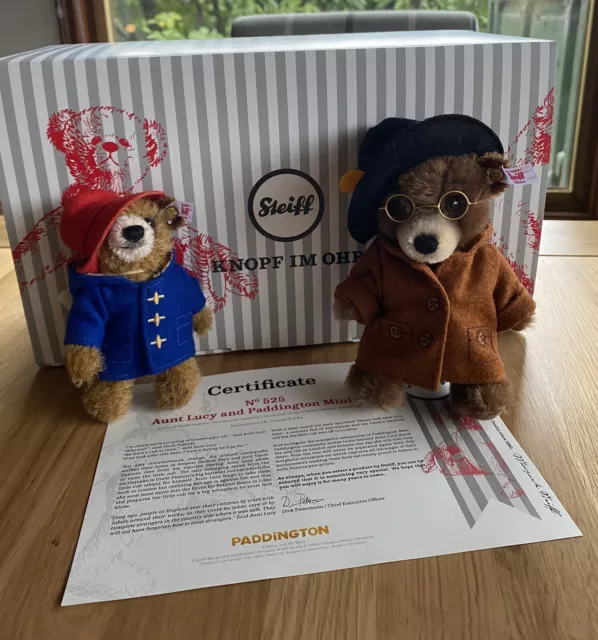 Steiff Paddington Bear And Aunt Lucy  bears Limited Edition Boxed
