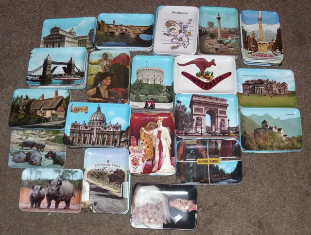 Decorative Melamine Plastic Estate Large Lot of (80) Small Trays Made in Italy