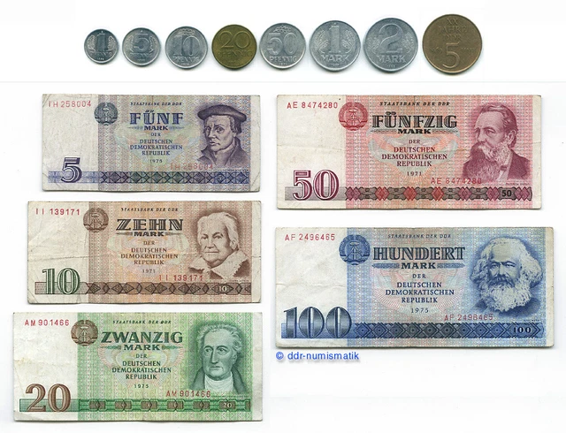 DAS LETZTE DDR-GELD__1 Pfennig bis 100 Mark *** Originale Münzen und ...