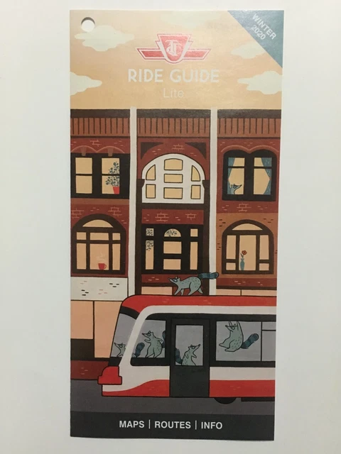 NEW TORONTO TRANSIT Commission TTC 2020 Ride Guide LITE Map Bus Subway ...