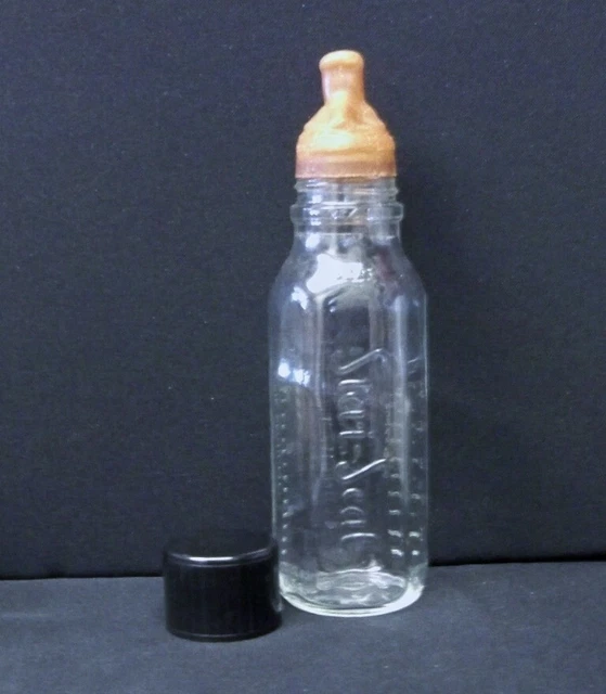 Vintage Steri-Seal Glass Baby Bottle ~ Nipple And Cap ~ 1952 Duraglas U.S. A.