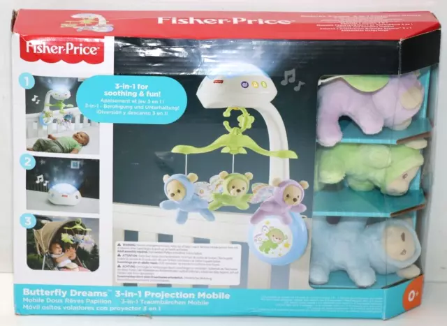 Mattel Fisher-Price CDN41 Traumbärchen Mobile Nachtlicht mit beruhigender Musik