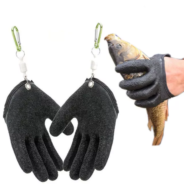 Fishing Gloves Anti-Brief Protect Hand from Puncture Scrapes Catch Fish Glo-EL