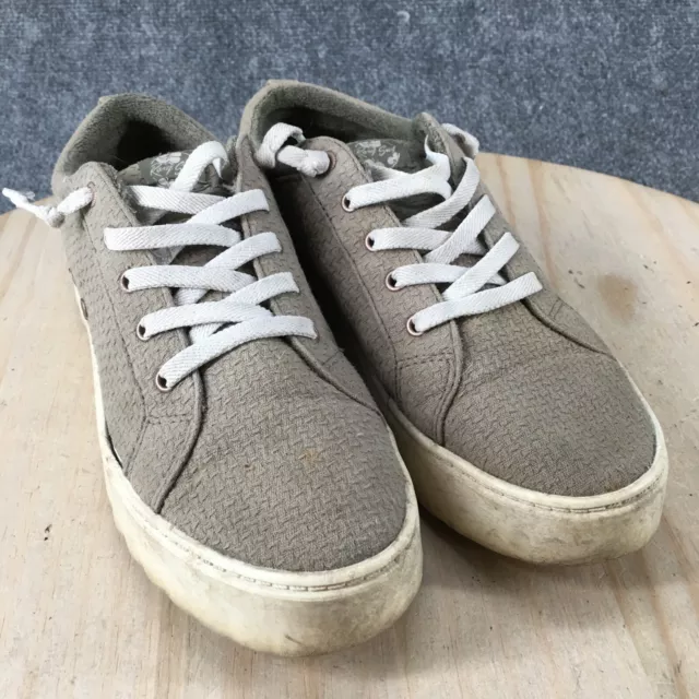 Roxy Shoes Womens 9 Platform Sneakers Beige Lace Up Low Top Comfort Round Toe 3