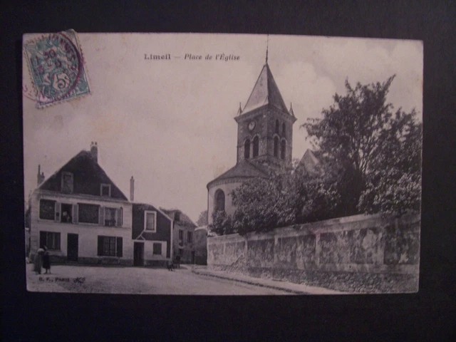 CPA  -  ( 94 - Val-de-Marne )  -  LIMEIL  -  Place de l'Eglise