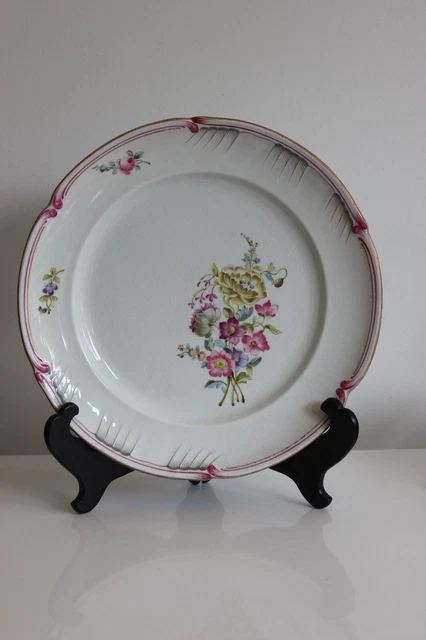 Superbe Assiette Plate KG LUNEVILLE Décor STRASBOURG XIXe ART NOUVEAU n°3