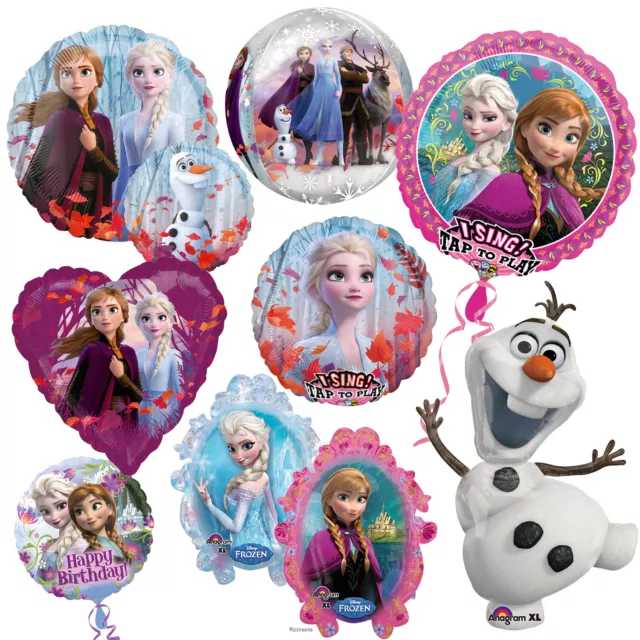 Folienballons EISKÖNIGIN FROZEN 2 - Luftballons Deko Kindergeburtstag Elsa Olaf