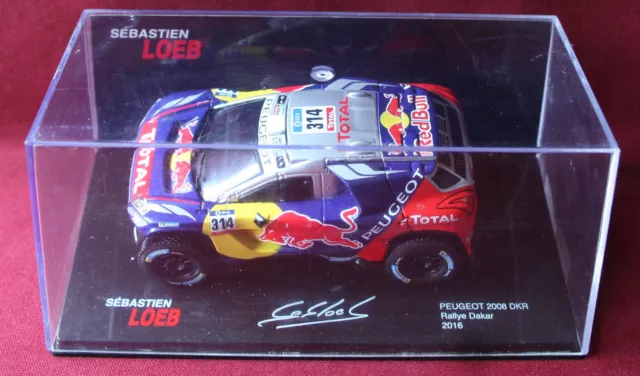 RALLYE DAKAR 2016, Peugeot 2008 DKR, Sébastien LOEB- échelle 1/43-  en boite n°2