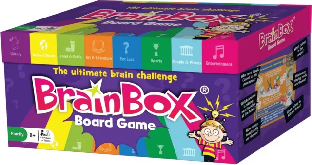 BrainBox Educational Board Game 8+ - Brain Box Quiz Trivia Memory Card Games