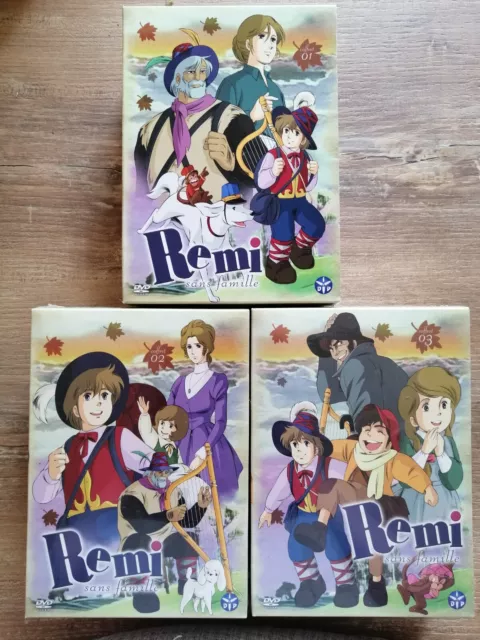 Lot 3 coffrets dvd rémi sans famille manga distribution dessin animé années 80