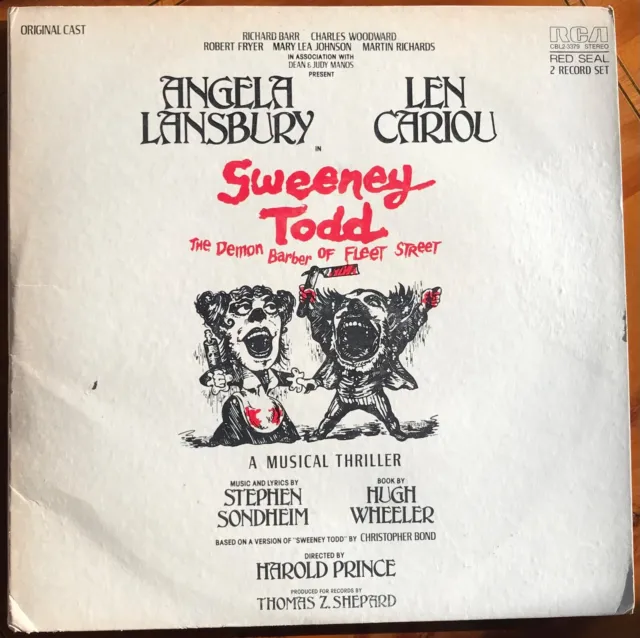 Sweeney Todd Original Cast Angela Lansbury/Len Cariou 2 Record Set