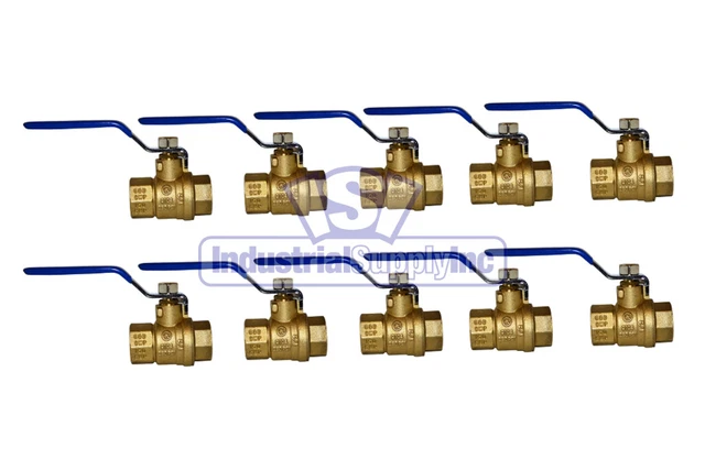 REVALVED - Valvola a sfera in ottone da 1-1/2, senza piombo, connettore NPT filettato femmina - Pressione massima, 150 PSI WSP / 600 PSI WOG - 1,5, confezione da 2