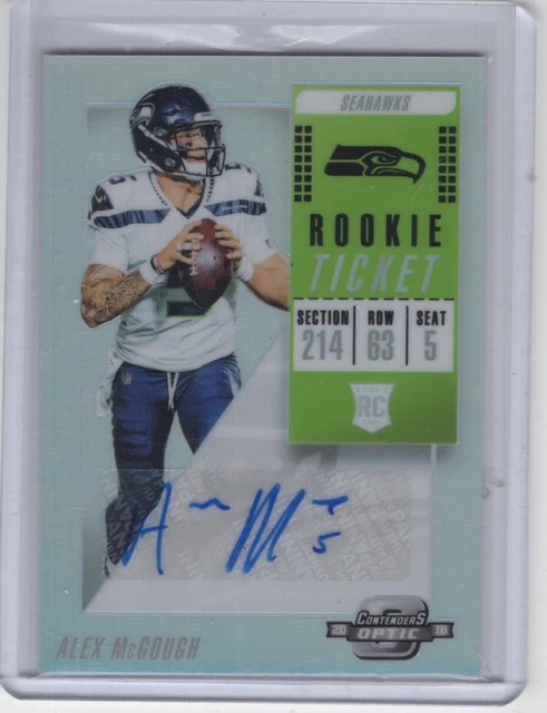 2018 Panini Contenders Optic Alex McCough Silver Prizm Rookie Ticket Auto #193