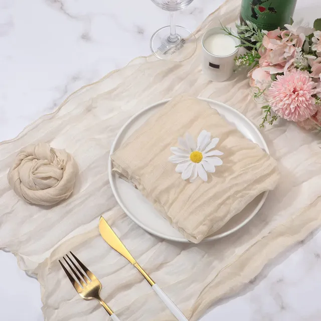Reusable Cloth Napkins Square Dinner Set of 6 Boho Solid Color for Baby Shower