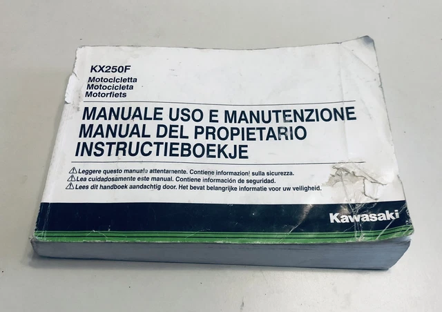 Manuale uso e manutenzione Kawasaki KX250F 2014