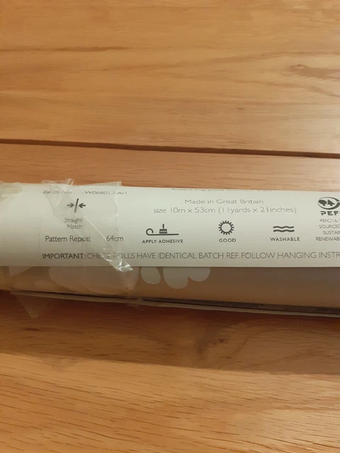 2 rolls Laura Ashley  Vintage ISODORE  Wallpaper  C.2009