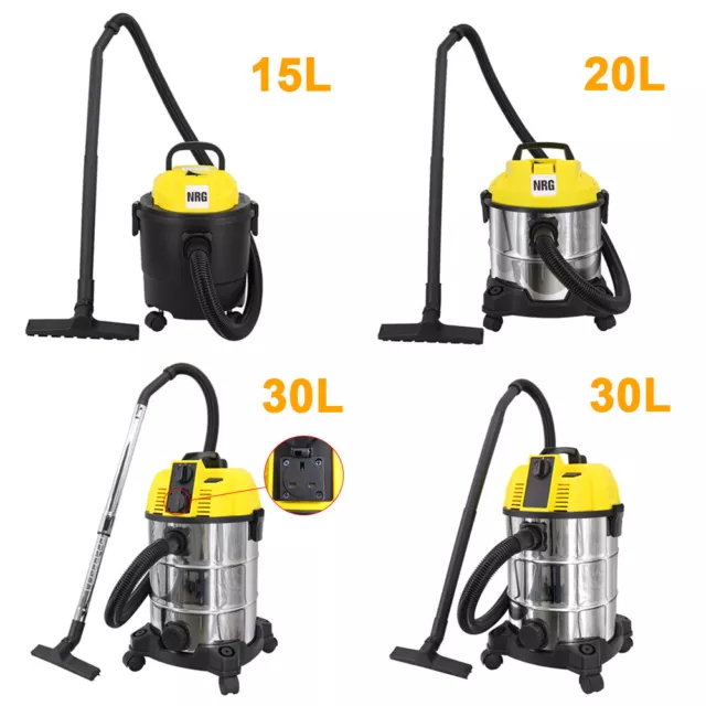 Wet and Dry Vacuum Cleaner Water Dirt Blower Vac HEPA 15/20/30L 1.2/1.25/1.6KW