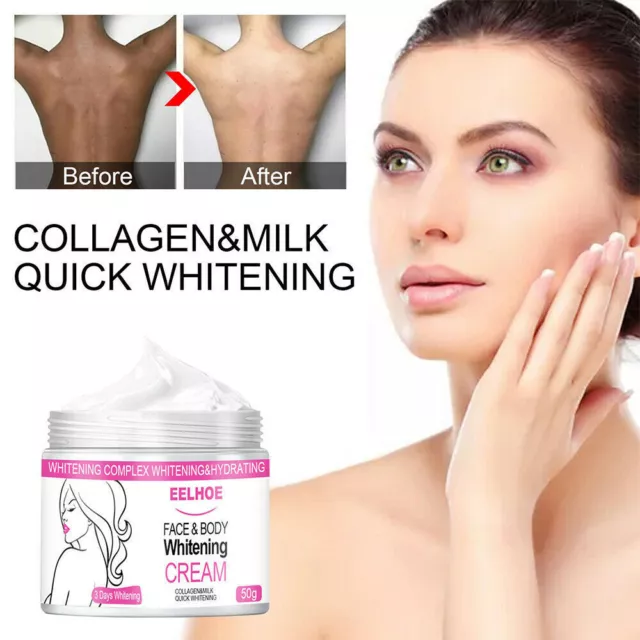 2023 Dark Skin Permanent Bleaching Cream Body Whitening Lightening Brightening🔥