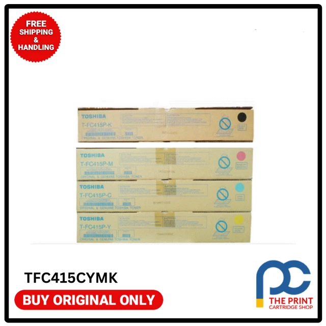Genuine Toshiba TFC415 CYMK Toner Set - 2010C 2510C 2515C 3015C 4515AC 5015AC