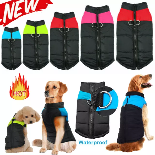 Wasserdicht Haustier Kleidung Hundejacke Wintermantel Regenmantel Weste Hund 1x