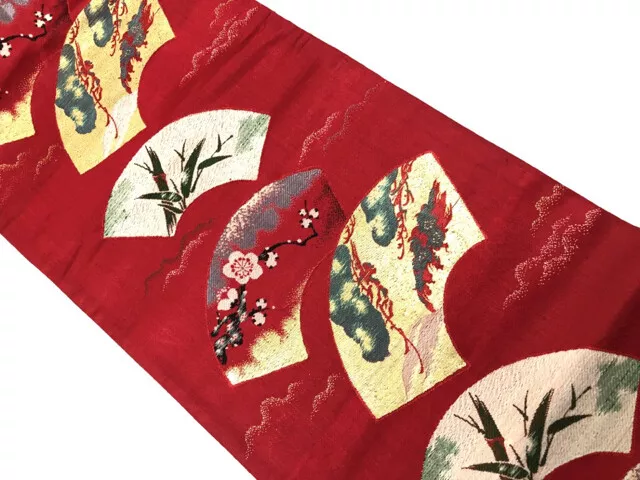 6503808: Japanese Kimono / Antique Nagoya Obi / Woven Shochikubai