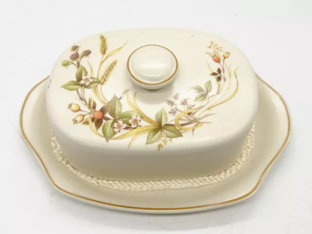 Vintage Butter Dish With Lid St Michael Harvest Pattern