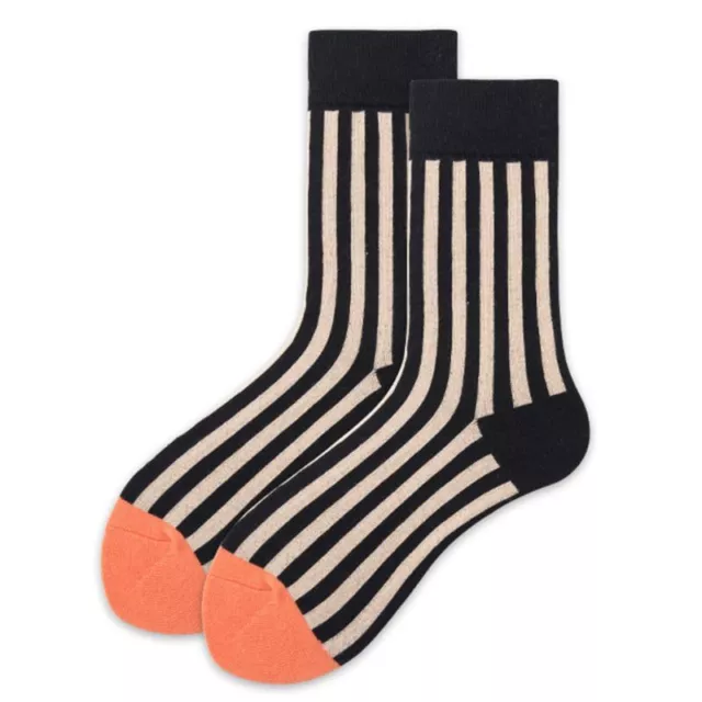 Striped Socks Over Ankle Socks Vertical Striped Printing Assorted Color
