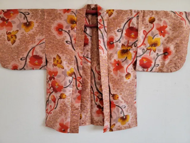 Antique Japanese Silk  KIMONO jacket haori,Haori,KIMONO Dress,Antiqueア