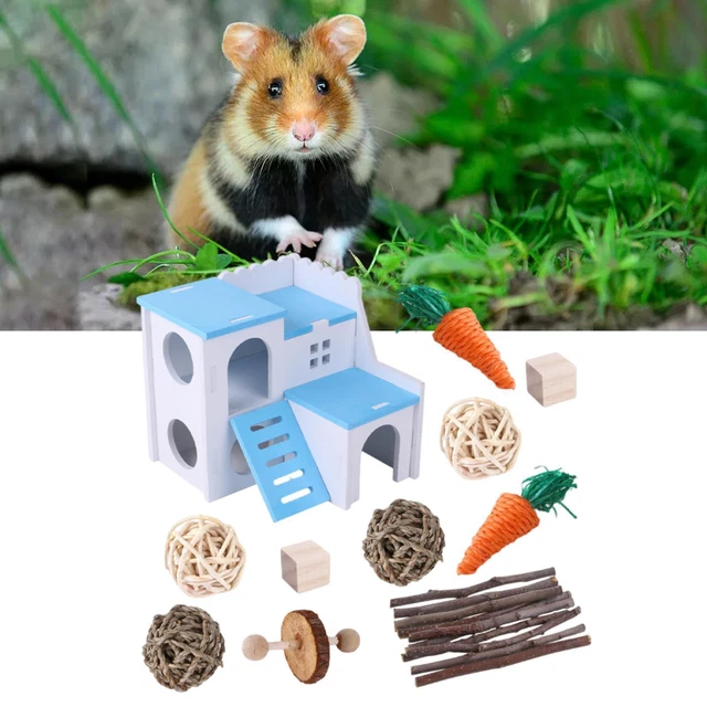 Hamster-Kauspielzeug aus Holz, kleines Haustier-Molar-Spielzeug für