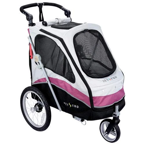 Pettio Poussette Journey Grise-Violette Chiens Moins 30 kg