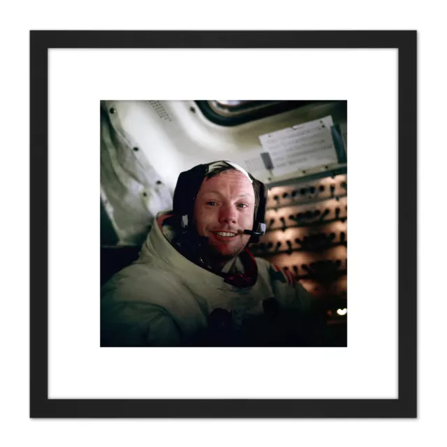 Aldrin NASA Astronaut Neil Armstrong Apollo 11 Flugfoto gerahmt Wandkunst 8X8