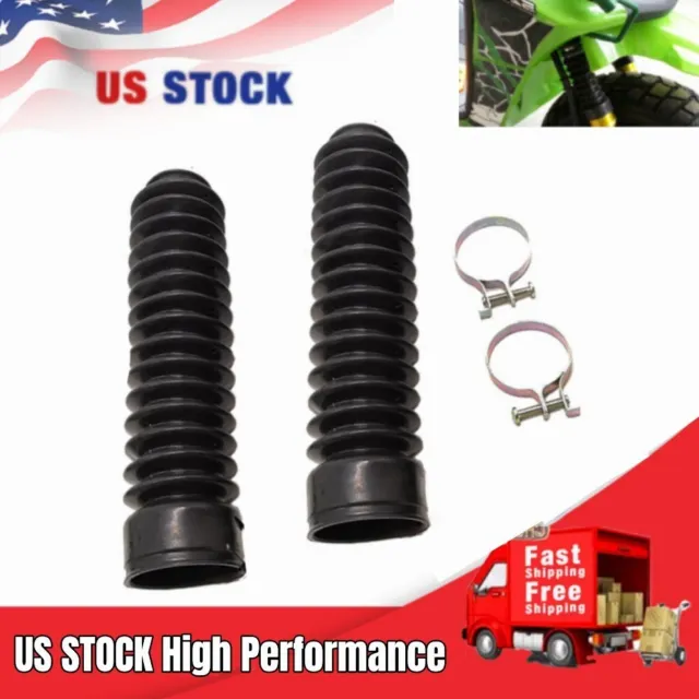 2PCS 35MM Motorcycle Scooter Front Fork Cover Dust Gaiters Boots Jacket Gaitors