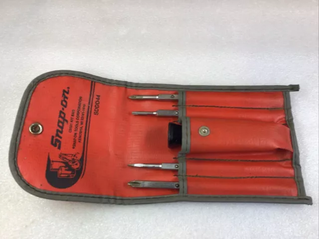 Snap On#SSDD42 - Reversible Screwdriver 5 Pc. Set w/SDDD44 Storage Case-USA-NICE