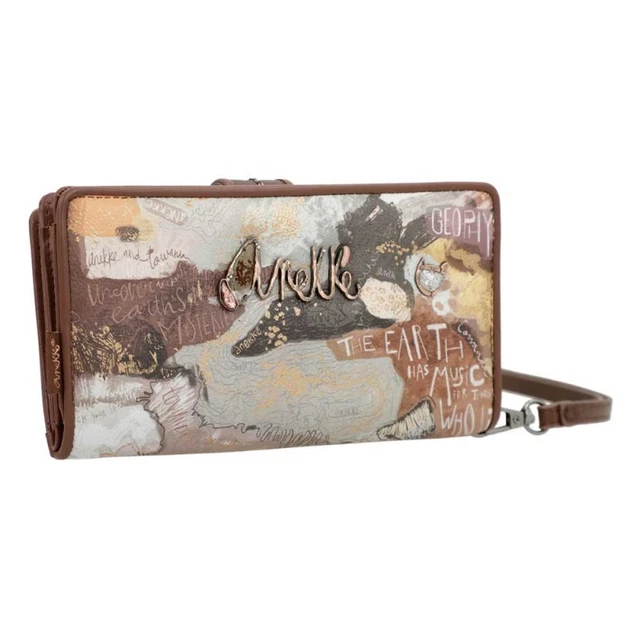 Portefeuille Compact Femme Anekke Tribe Multicolore - 14x10x2 Cm - Neuf Avec étiquettes