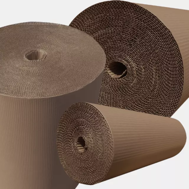 CORRUGATED CARDBOARD PAPER ROLLS 900mm WIDE POSTAL PACKAGING WRAPPING