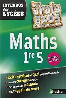 Interros des lycée maths 1e S de Nathan | Livre | état très bon