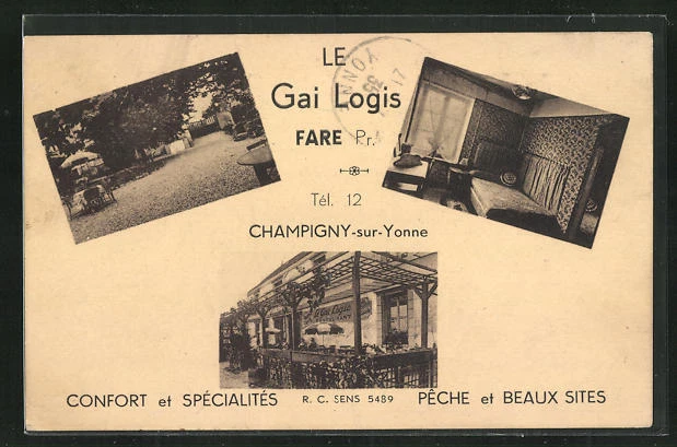 CPA Champigny-sur-Yonne, Le Gai Logis Fare