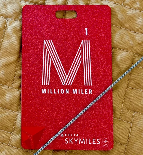 2 MILLION MILER Delta Diamond Medallion Luggage Tag - Metal