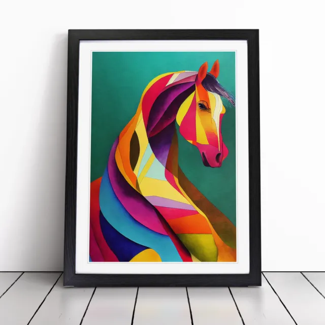 Abstract Horse No.5 Wall Art Print Framed Canvas Picture Poster Decor