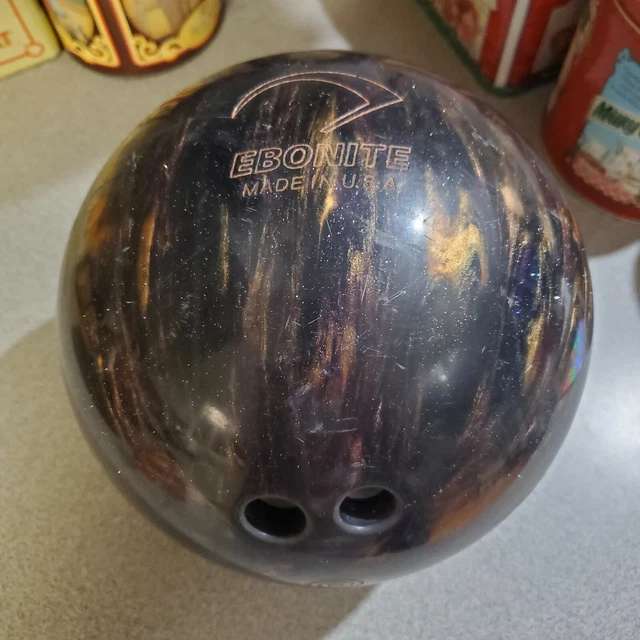 Ebonite Maxim Bowling Ball 11lb 8oz Brown Gold and Purple Metallic Swirls